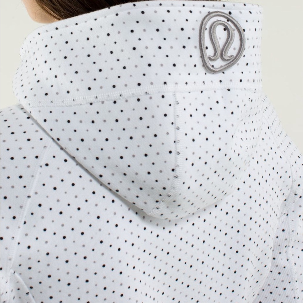 Rare Lululemon SCUBA White Polka Dot Hoodie